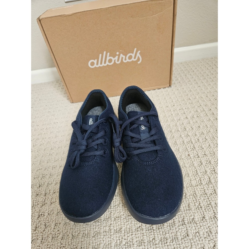 Allbirds Wool Runner Women 7.5 Navy Blue Like New Sustainable Sneakers - Picture 4 of 8